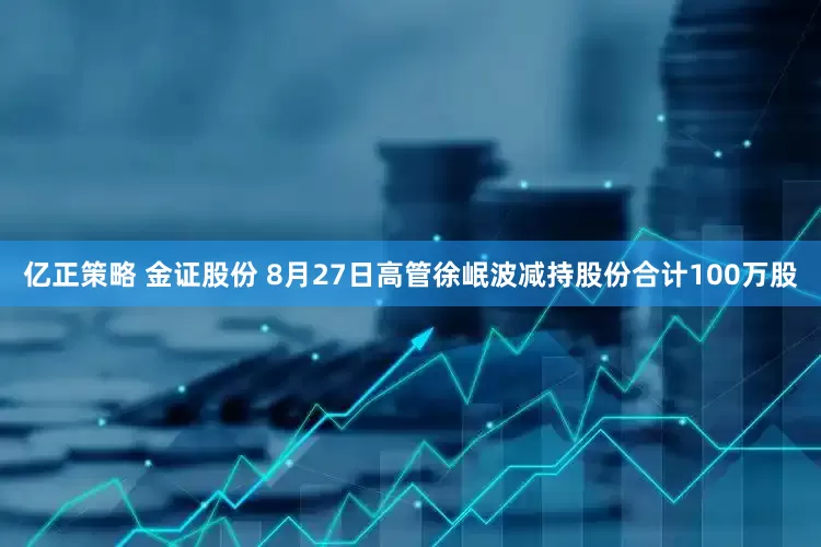 亿正策略 金证股份 8月27日高管徐岷波减持股份合计100万股